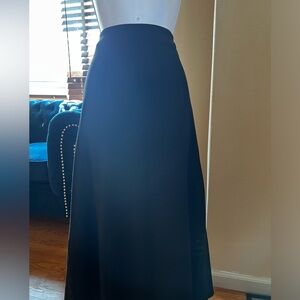 Black calf length skirt